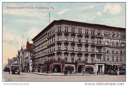 Commonwealth Hotel Harrisburg Pennsylvania 1911 - Harrisburg
