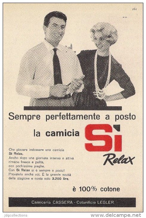 # CAMICIE CASSERA SI RELAX 1950s Advert Pubblicità Publicitè Reklame Shirts Chemises Camisetas Hemden - 1940-1970 ...