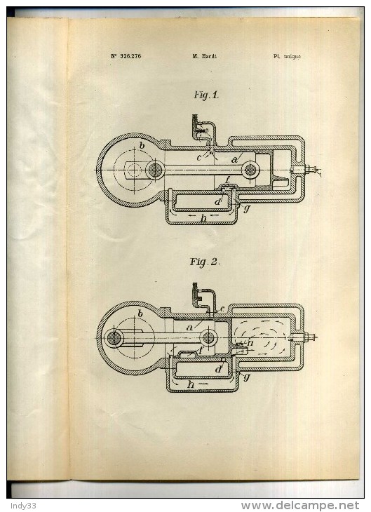 - MOTEUR A EXPLOSION . BREVET D´INVENTION DE 1902 . - Other & Unclassified