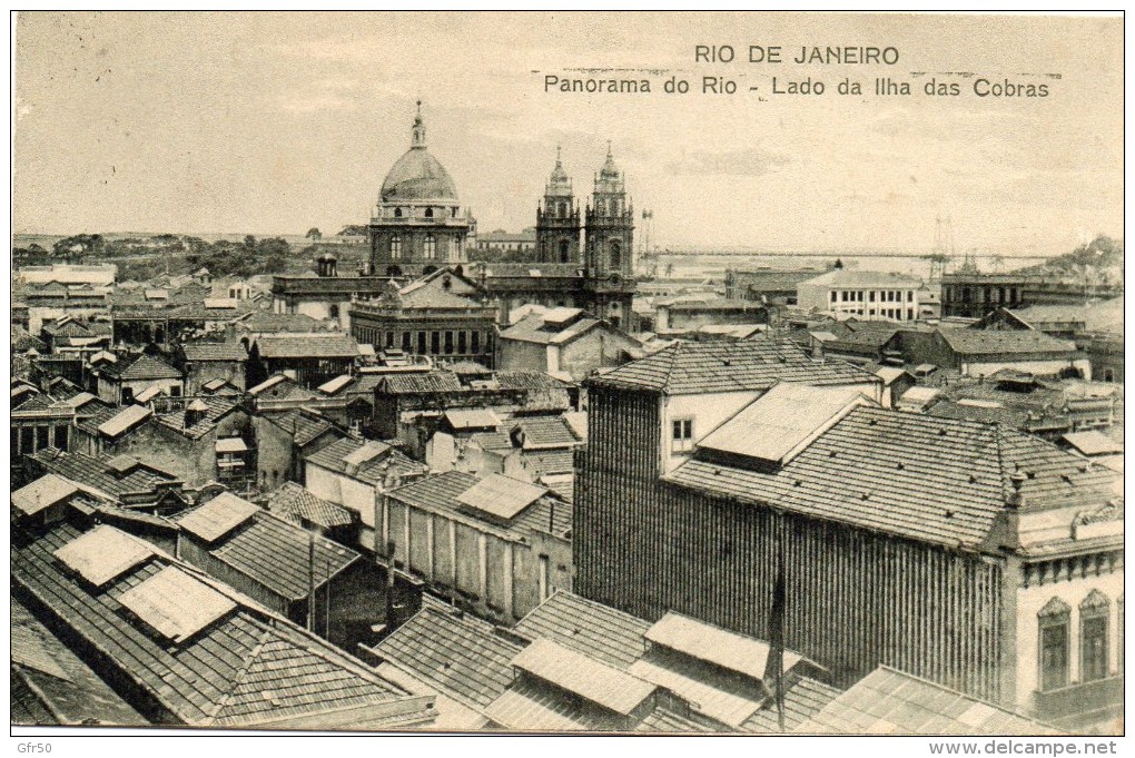 CPA  -  BRASIL  -   RIO  DE  JANEIRO  -  Panorama Do Rio  -   Lado Da Ilha Das Cobras - Rio De Janeiro