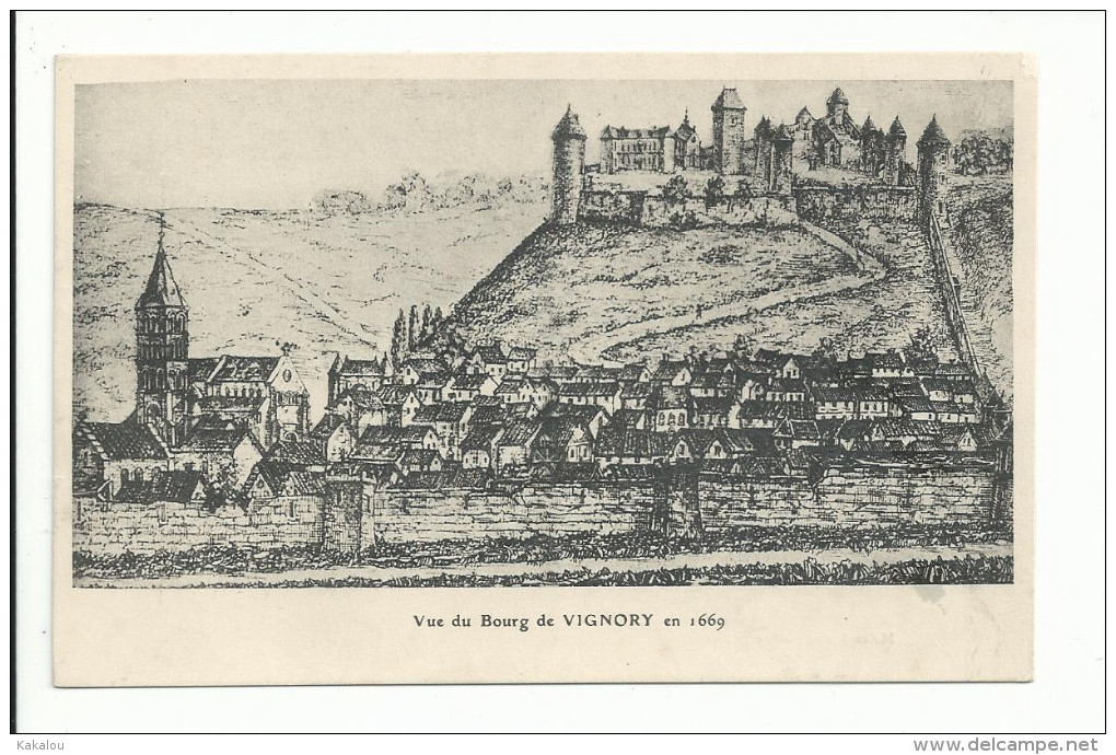 VIGNORY (52) Vue Du Bourg En 1669 - Vignory