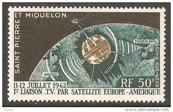 St. Pierre And Miquelon 1962 Mi# 397 ** MNH - Telstar Issue / Space - Nuevos