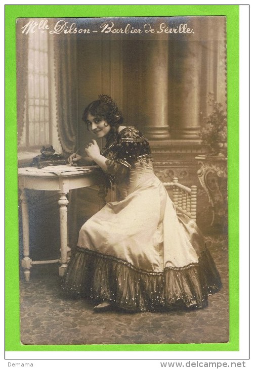 Lina Dilson  Première Chanteuse Légère 1912 -1913 'Barbier De Sevilla'  Théatre Royal D'Anvers - Opera