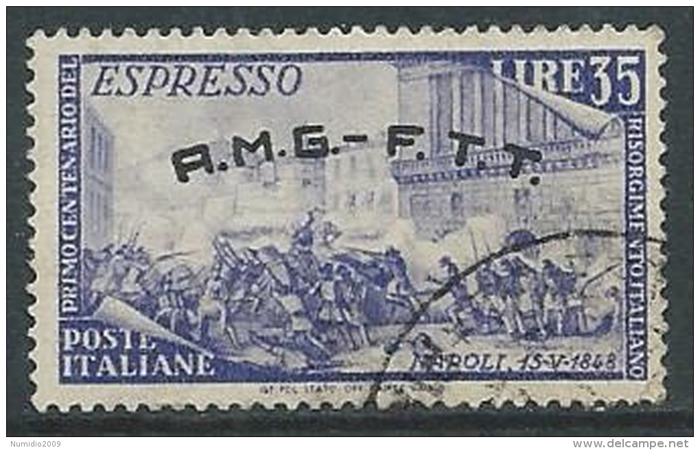 1948 TRIESTE A USATO ESPRESSO RISORGIMENTO 35 LIRE - L1 - Eilsendung (Eilpost)