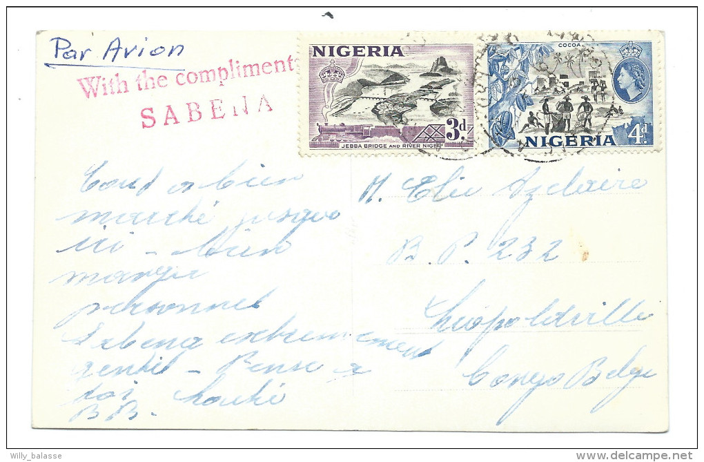 ///  CPA - Photo Carte - Foto Kaart - Afrique - NIGERIA - Cachet Sabena Avion   // - Nigeria