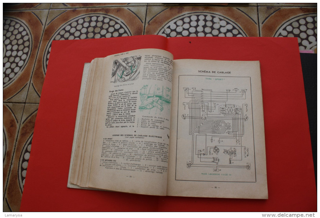 RARE VOTRE 4 CV RENAULT TOUS MODELES 12é ED GUIDE ORIGINAL PRATIQUE ENTRETIEN COMPLET VUES ECLATEES GRANDES DIMENSIONS