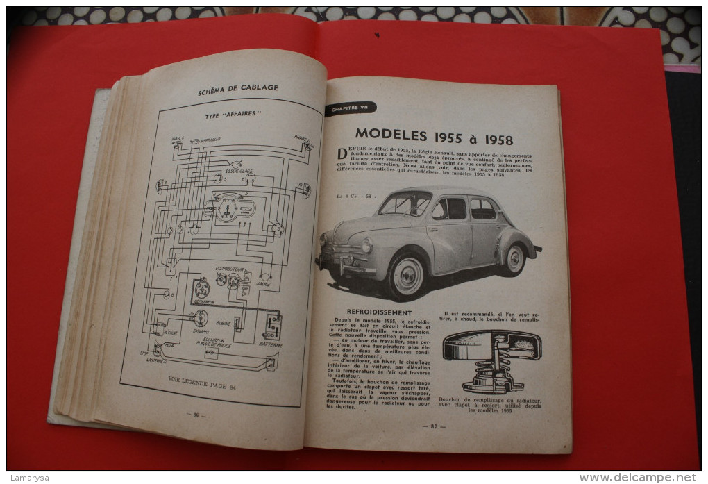 RARE VOTRE 4 CV RENAULT TOUS MODELES 12é ED GUIDE ORIGINAL PRATIQUE ENTRETIEN COMPLET VUES ECLATEES GRANDES DIMENSIONS