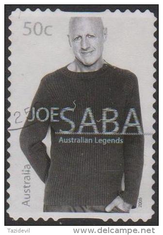 AUSTRALIA - DIECUT - USED 2005 50c Legends - Joe Saba - Oblitérés