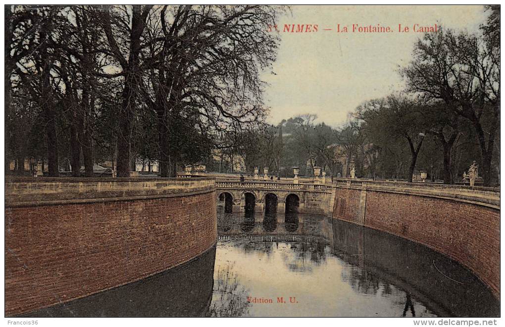 Lot De 6 CPA De NIMES : Série Plastifiée Colorisée - Les Arènes La Fontaine Le Canal Le Temple De Diane ... - Nîmes