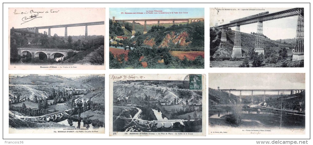 Lot De 21 Cartes CPA De Busseau Sur Creuse / D'Ahun - Toutes Scannées - - Andere & Zonder Classificatie