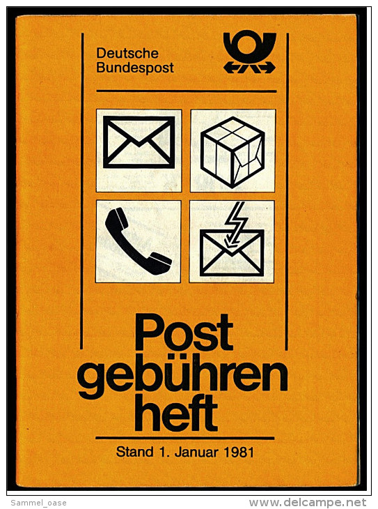 Postgebührenheft Von Der Deutschen Bundespost - Stand 1. Januar 1981 - Sonstige & Ohne Zuordnung