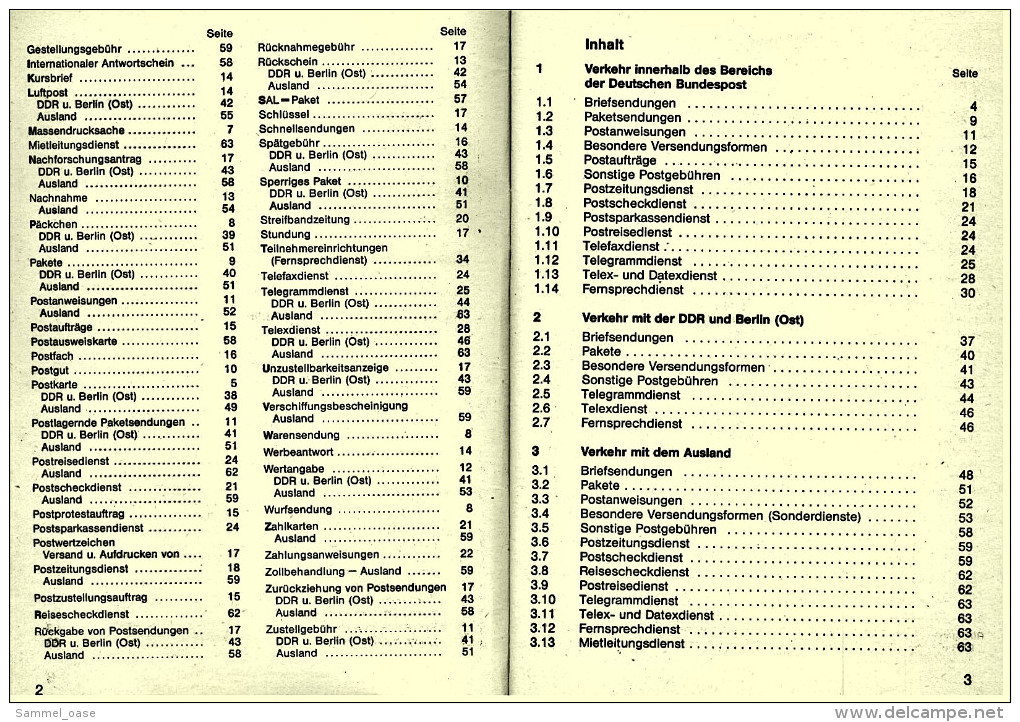 Postgebührenheft Von Der Deutschen Bundespost - Stand 1. Januar 1981 - Sonstige & Ohne Zuordnung