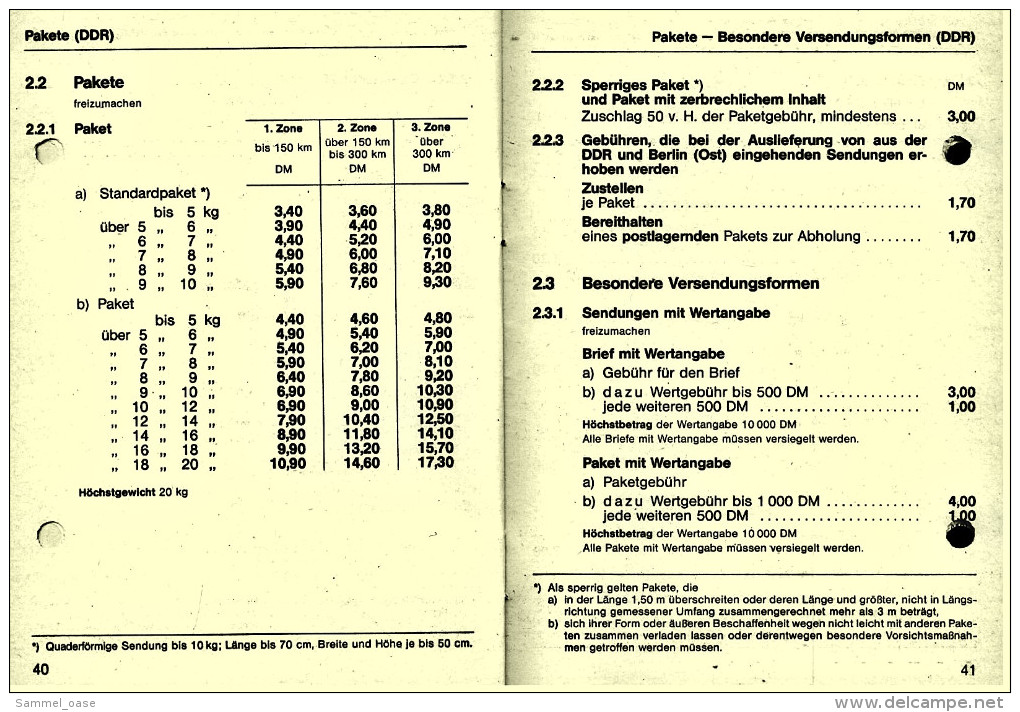 Postgebührenheft Von Der Deutschen Bundespost - Stand 1. Januar 1981 - Sonstige & Ohne Zuordnung