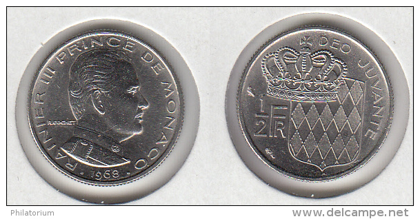 Monaco 1/2 Franc (50 Centimes) 1968 50c - 1960-2001 Nouveaux Francs