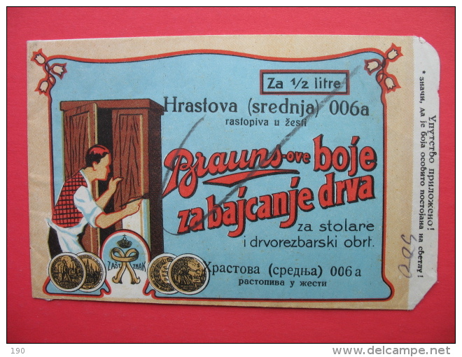 Paper Bag:Brauns-ove Boje Za Bajcanje Drva Za Stolare - Publicités