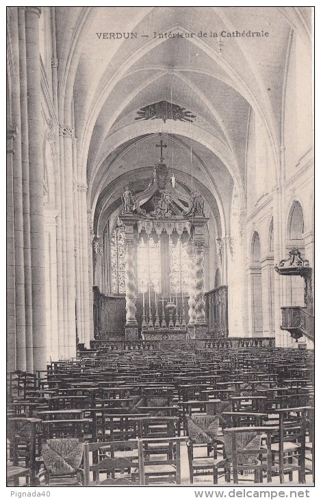 Cp , 55 , VERDUN , Intérieur De La Cathédrale - Verdun