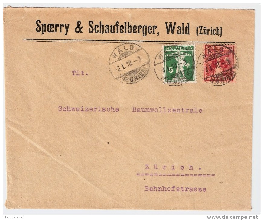 Schweiz, 1918, Brief PJ, Fr. 90.-   , #3221 - Briefe U. Dokumente