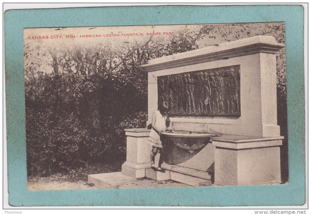 KANSAS  CITY  -  AMERICAN  LEGION  FOUNTAIN  -  SWOPE  PARK  -  1938  - ( Timbre Arraché ) - Kansas City – Missouri