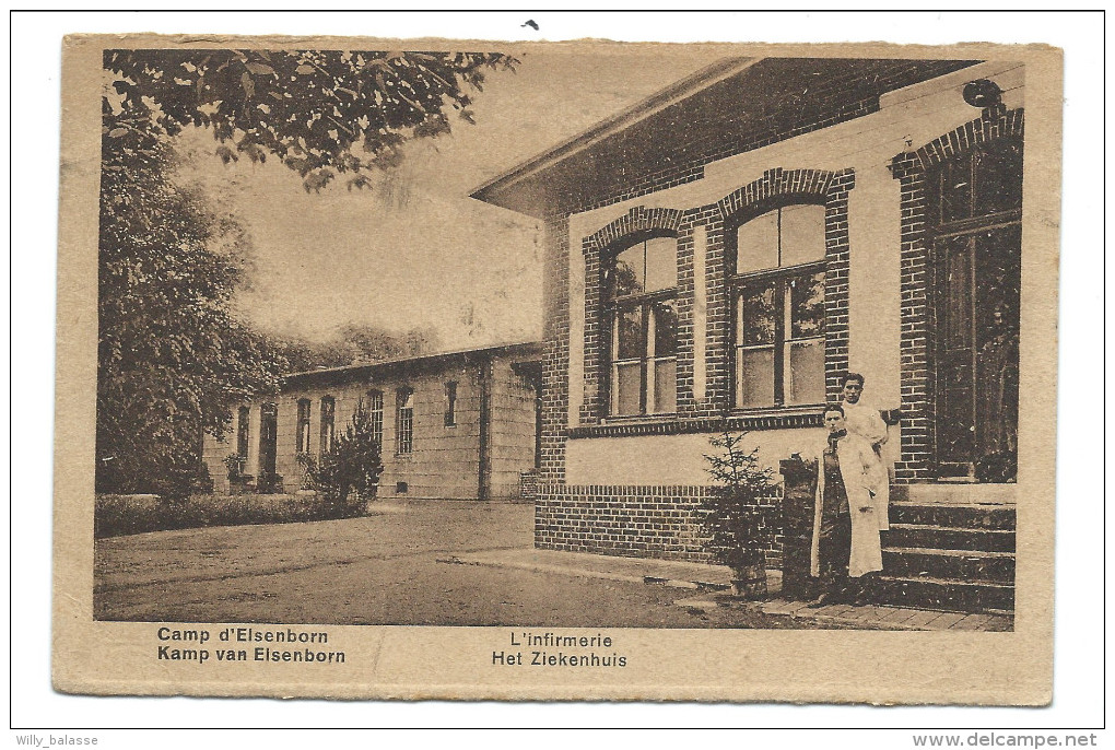 CPA - CAMP D´ELSENBORN - Infirmerie - Het Ziekenhuis - Soldat - Armée    // - Bütgenbach