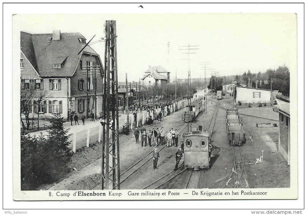 CPA - CAMP D´ELSENBORN - Gare Militaire Et Poste - De Krijg Statie En Het Postkantoor - Soldat - Armée    // - Butgenbach - Bütgenbach