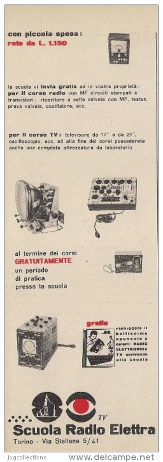 # SCUOLA RADIO ELETTRA TORINO Italy 1950s Advert Pubblicità Publicitè Reklame Publicidad Radio TV Televisione - Libri & Schemi