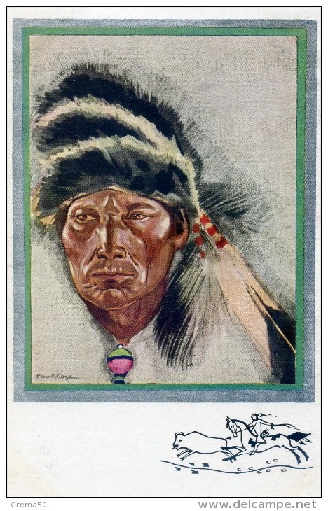 STOTEPIS - INDIEN CRI - Portant Le Bonnet De Guerre - Illust : Paul CROZE - Indiens D'Amérique Du Nord