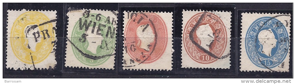 Austria1860:Michel 18-22used Cat.Value $104+ - Usati