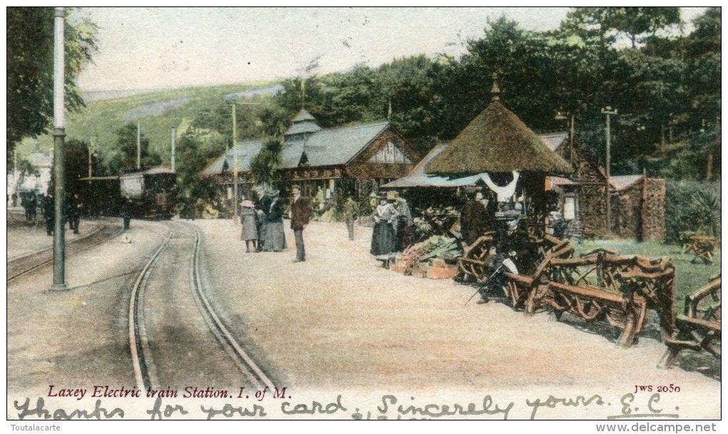 POST CARD ENGLAND  ISLE OF MAN LAXEY ELECTRIC STATION 1904 - Isle Of Man