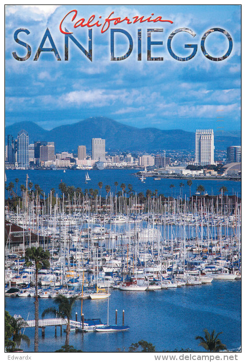 Yacht Club, San Diego, California, United States US Postcard Posted 2013 ATM Meter - San Diego