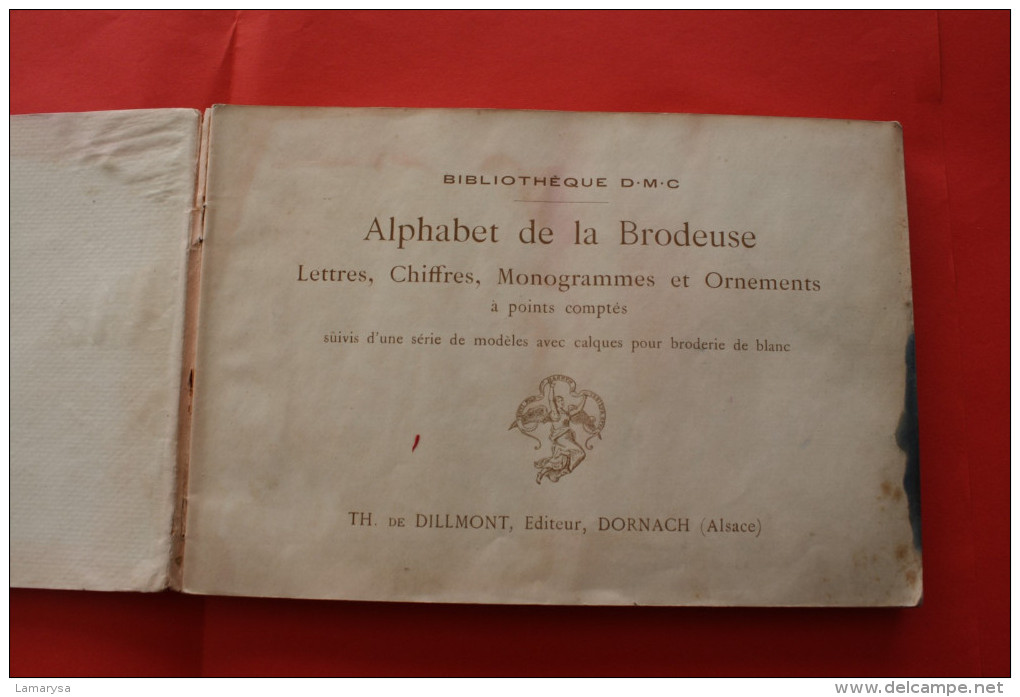 #VINTAGE LOISIRS CREATIFS ALPHABET DE BRODEUSE LETTRES CHIFFRES MONOGRAMMES ORNEMENTS à POINTS COMPTES CALQUES DORNACH - Point De Croix