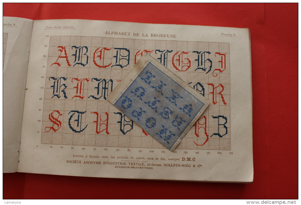 #VINTAGE LOISIRS CREATIFS ALPHABET DE BRODEUSE LETTRES CHIFFRES MONOGRAMMES ORNEMENTS à POINTS COMPTES CALQUES DORNACH