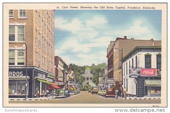 Saint Clair Street Showing The Old State Capitol Frankfort Kentucky - Frankfort