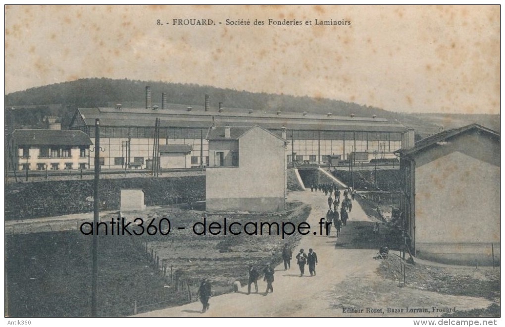 CPA 54 FROUARD Très Rare Carte Société Des Fonderies Et Laminoirs, Sortie D'Usine - Frouard