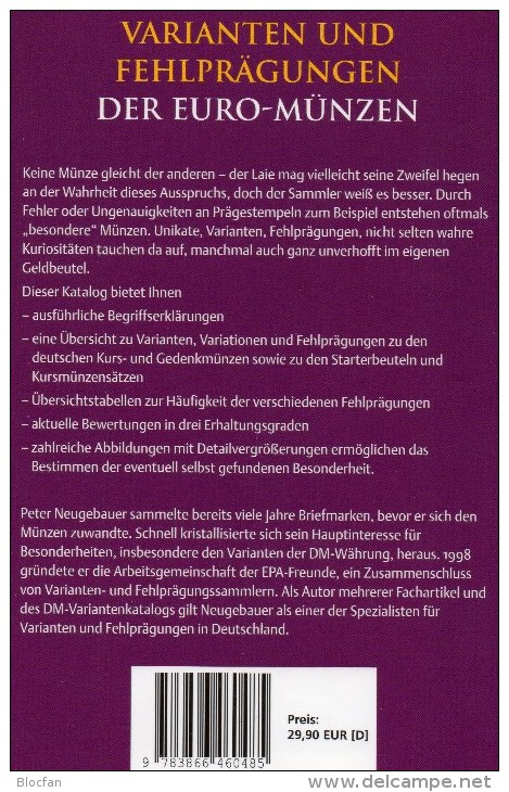 Euro-Münzen Varianten Fehlprägungen Katalog 2009 neu 30€ Abarten Verprägungen Kurs-/Gedenkmünzen Deutschland Euro-Länder