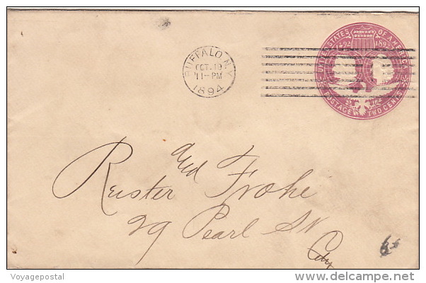 Lettre Buffalo, Postage Two Cent 1894 - ...-1900