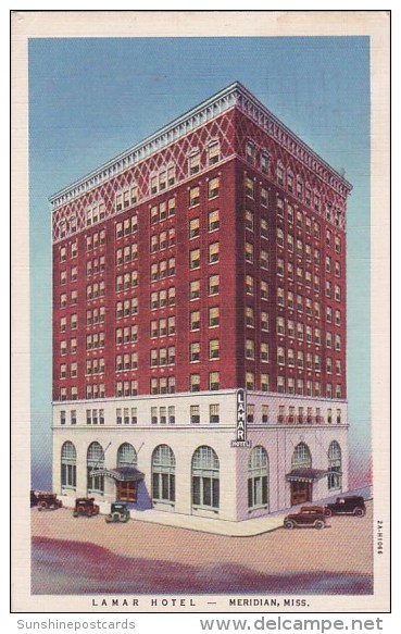 Lamar Hotel Merdian Mississippi 1936 - Meridian