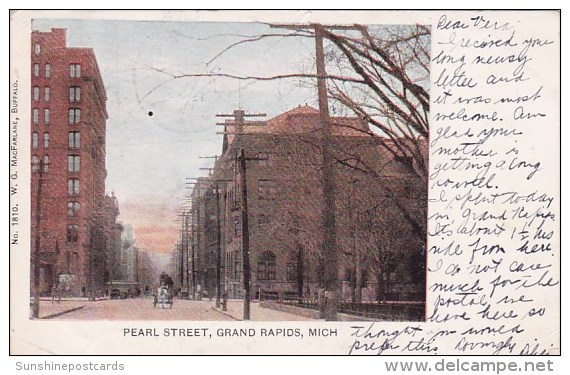 Pearl Street Grand Rapids Michigan 1905 - Grand Rapids