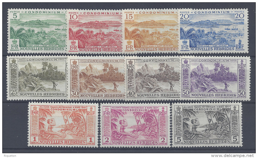 Nelles-HEBRIDES - 1957- LEGENDE  FRANCAISE - N° 175 à 185 - X - TB - - Neufs