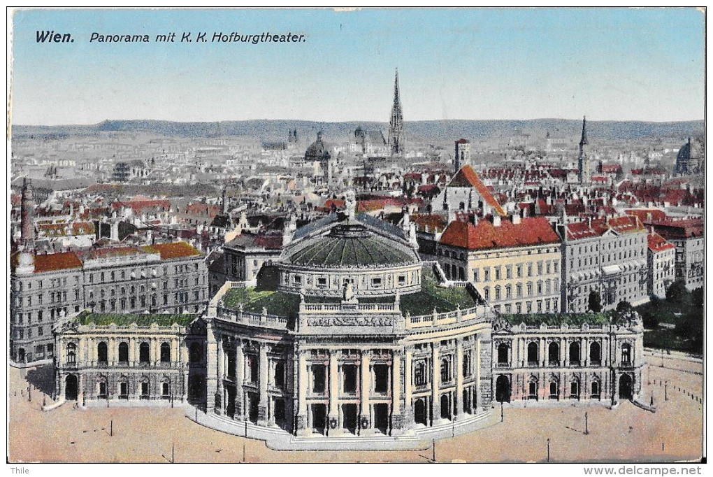 WIEN VIENNE - Panorama Mit K.K. Hofburgtheater - 1911 - Wien Mitte