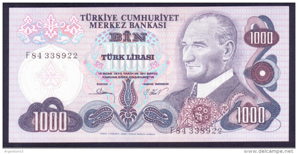 Turkey 1000 Lira 1981 UNC - Turkey