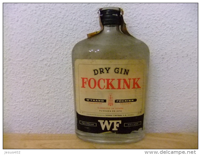 DRY GIN FOCKINK VINTAGE Año 1977 Un Litro - Licor Espirituoso