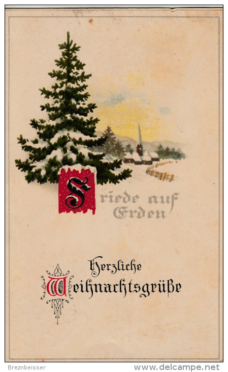 AK   Herzliche Weihnachtsgrüße   Karte  Gel. 1912 - Autres & Non Classés