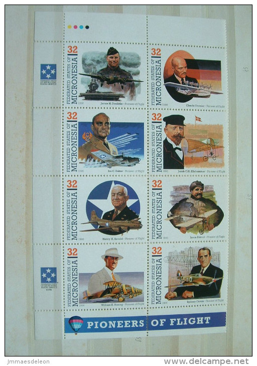 Micronesia 1996 MNH Bloc - Scott 238 = 5.25 $ - Pioneers Of Flight Planes - Micronésie