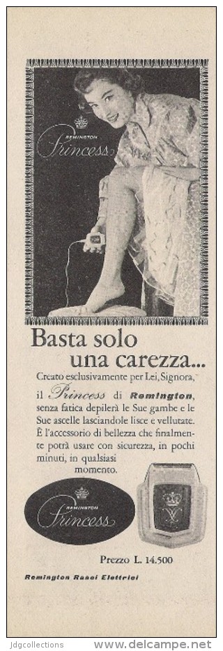 # ELECTRIC SHAVER PRINCESS REMINGTON 1950s Advert Pubblicità Publicitè Reklame Razor Rasoio Rasoir Rasuradora - Razor Blades