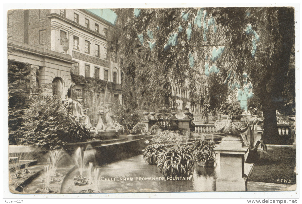 Cheltenham Promenade, Fountain, 1905 Postcard - Cheltenham