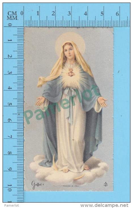 FB Gauffert 4 (  Marie Marchant Sur Un Cartier De Lune )image Pieuse Holy Card Santino  2 Scans - Images Religieuses