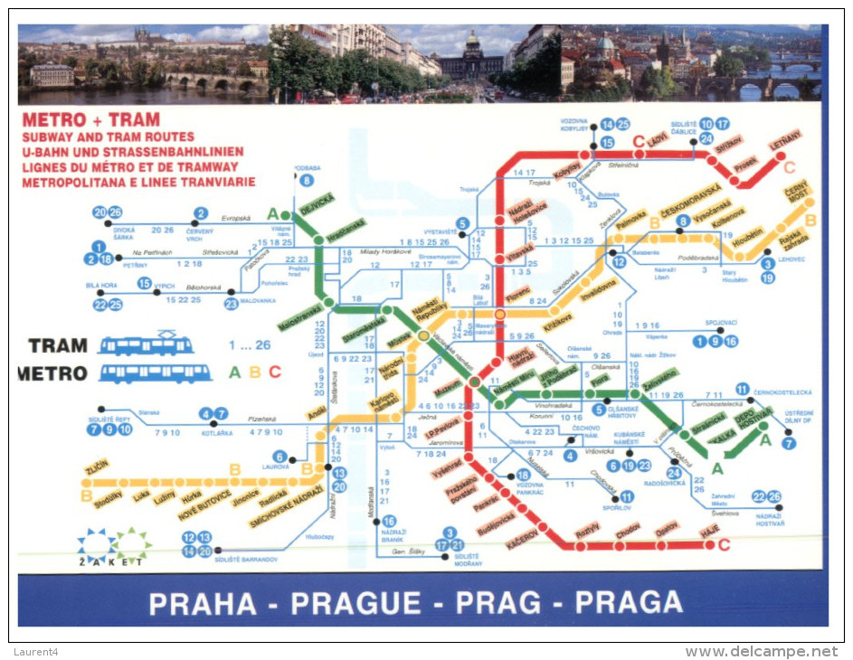 (456)) Map Of Prague Metro - Praha - Maps