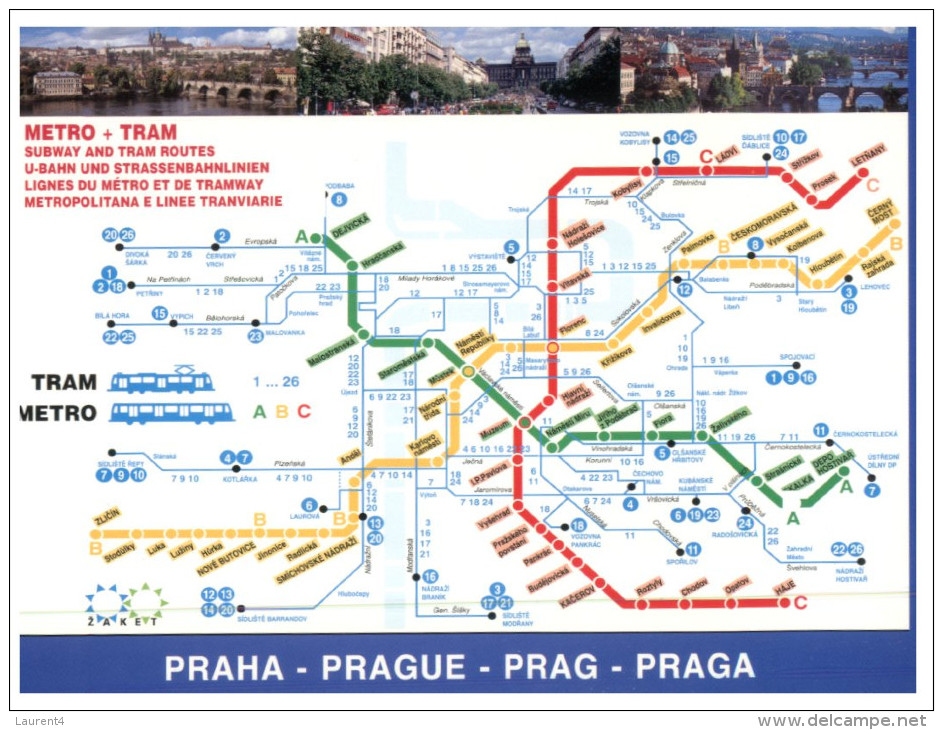 (456)) Map Of Prague Metro - Praha - Mapas