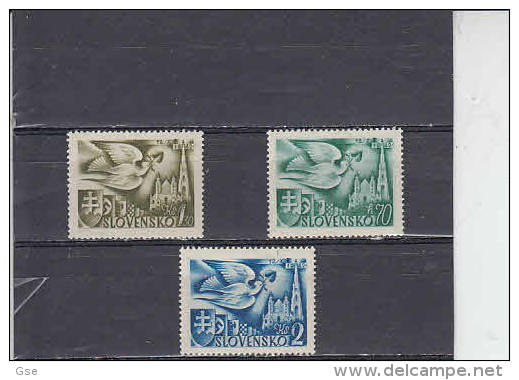 SLOVACCHIA  1942 - Yvert  74/76 - Congresso Postale - Ungebraucht