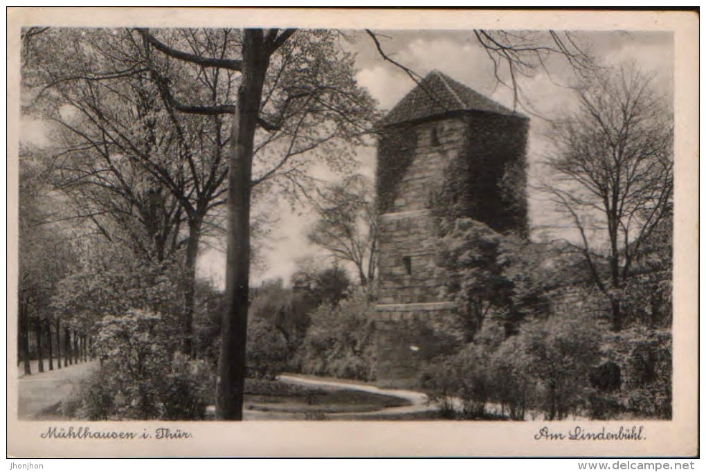 Deutschland -  Postcard Used 1957 -Muhlhausen - Am Lindenbuhl - 2/scans - Muehlhausen